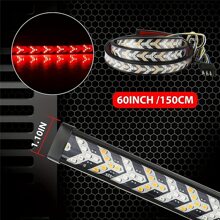 1pc 150cm/60inch Pickup Tailgate Led Strip Lights With Red/yellow Switchback Sequential Turn Signal Strob & Brake Light For Truck Pickup Trailer Suv Rv Van Car - 150cm/60inch - View 5