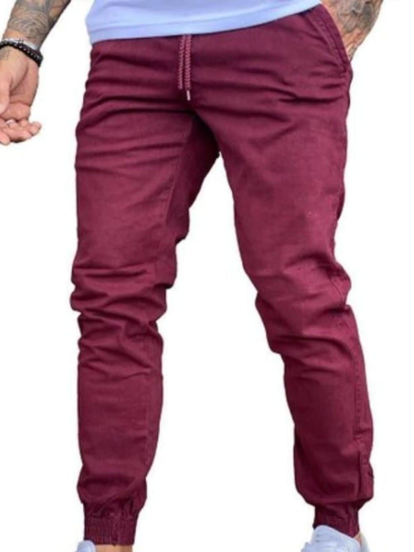 Men Jeans - Màu Đỏ Sâu - Xem 1