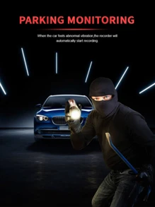 Jiaboer A13g 12英寸高清4k3840*2160p車載dvr後攝像頭1080p支援wifi App Gps雙鏡頭記錄器,與任何車輛兼容,170°廣角鏡頭,最大支援128g記憶卡 - 黑色 - 查看 9