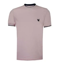 T-SHIRT WITH DETAILS IN NECK AND CUFF GARANTY - Pink - View 1