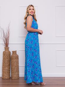 Women Dresses - Màu xanh lam - Xem 3