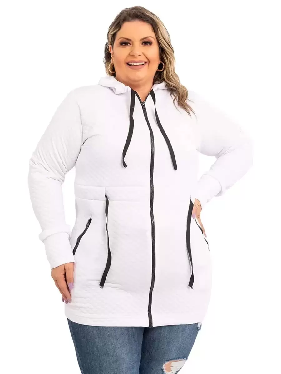 Plus Size Blouses - 白色 - 查看 1