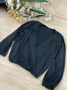 Plus Size Blouses - màu đen - Xem 2