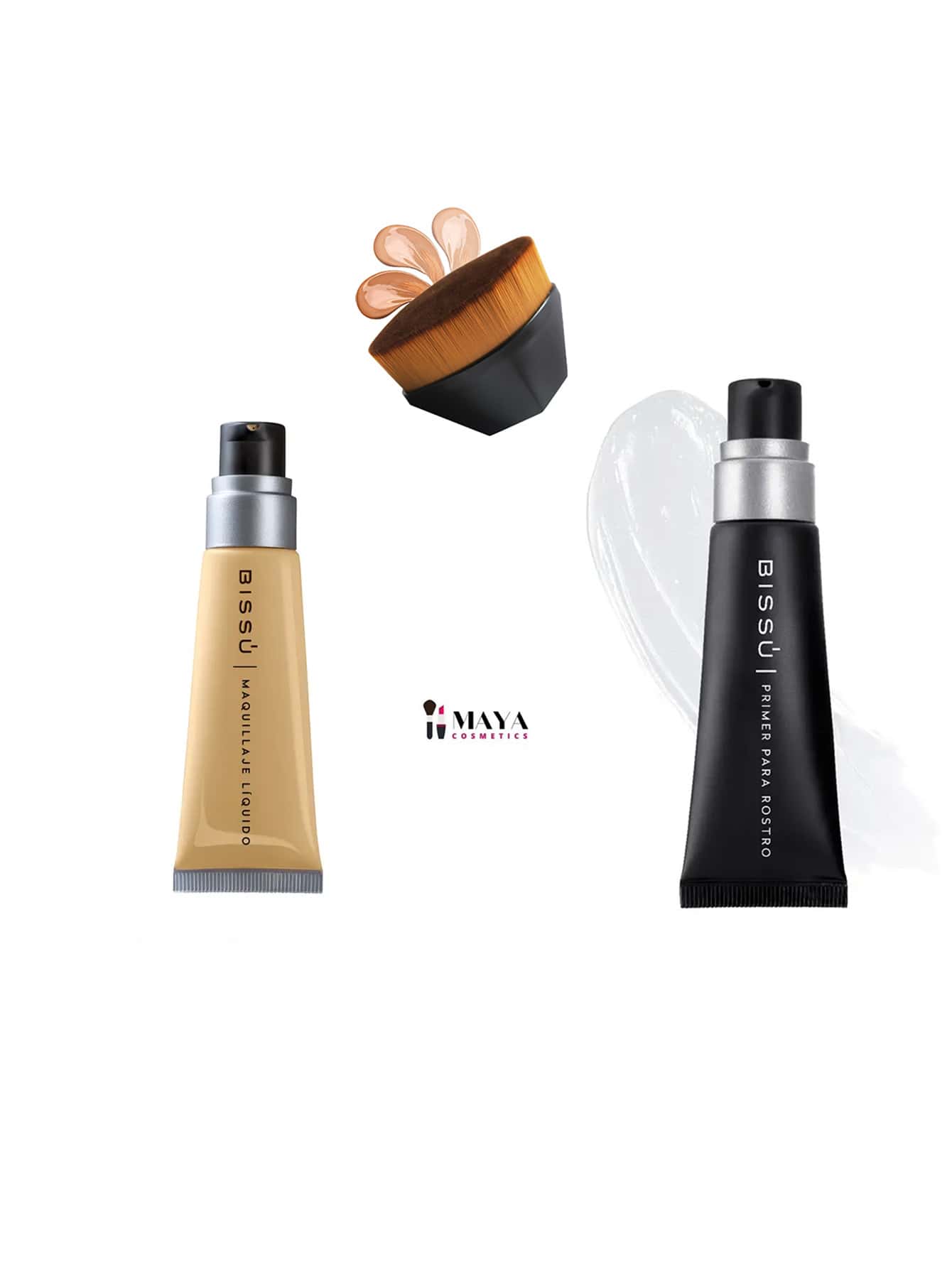 Bissu Duo Primer And Makeup Plus Free Brush - #11 Trang điểm cộng với kem lót - Xem 1