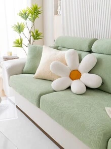 1入組通用四季絨面提花防滑沙發坐墊套,現代簡約寵物防護彈性沙發套,純色沙發套適用於l型組合沙發和1234人位沙發(分開售賣) - 綠色 - 查看 7