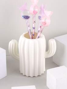 1 giá đỡ bút hình xương rồng trắng - trắng - Xem 3