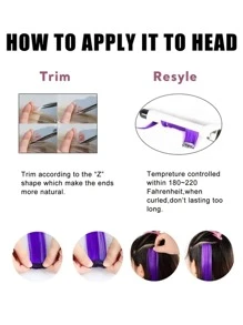 Synthetic Hair Extensions Clip Hair  Red Green Grey Blue Yellow Orange Colourful Women Clip Hair Woven Hair Clip Extensions For Daily Party Cosplay Use And New Year Gift Pack Of 6