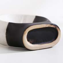 1pc Creative And Luxurious Ceramic Flower Vase For Living Room, Ins Style - Black and White - View 6