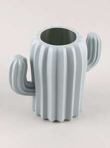 1pc Cactus Design Pen Holder - Grey - View 9
