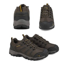 Men's Low Top Waterproof Hiking Shoes Trekking Trails Outdoor Work Shoes - 棕色 - 查看 2