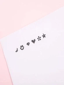 Double-Ended, Fine-Tip Eyeliner With Flower Stamp - Black - View 2