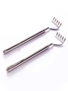 1 Rascador De Espalda Ajustable De Acero Inoxidable, Masajeador Extensible Antimordeduras Para Aliviar El Dolor De Espalda Y La Picazón. - Gris - Ver 8