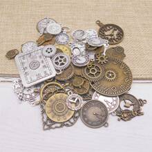 20pcs Mixed Clock Watch Gear Steampunk Charms Pendants For Jewelry Necklace Earring Bracelet Making - Multicolor - View 2
