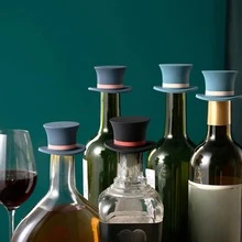 1個創意矽膠酒瓶塞,適用於紅酒、香檳、氣泡酒、烈酒、果汁等。