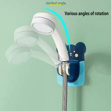 1pc Blue Bathroom Shower Head Holder - Blue - View 3
