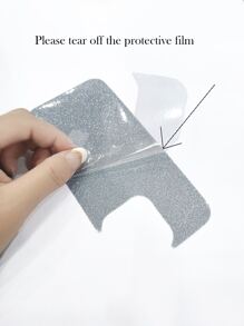 1PC Bling Powder Phone Case With Colorful Card Paper Compatible With Iphone 16 15 14 13 12 11 XS XR X 7 8 Plus Pro Max Waterproof Shockproof Anti-Fall Scratch Resistant - Pink - View 3