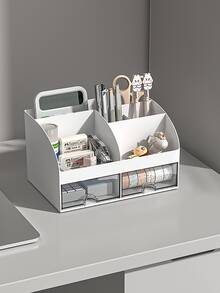 1入組白色文具收納盒 - 白色 - 查看 2