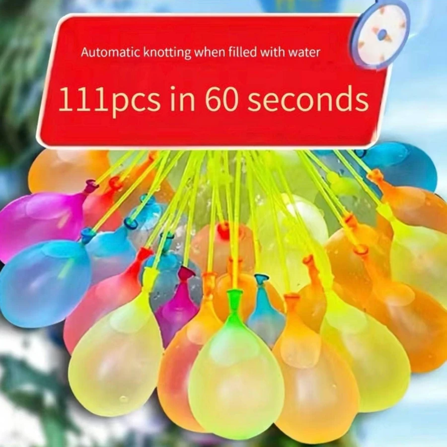 111 PCS Water Balloons - Buncho Balloons - Water Bombs - Slingshot Water Balloons - Fighting Water Balloons - Buncho Water Balloons - Water Balloons Games - Fill Party Water Balloons - Party Balloon Set For Kids - Multicolor - View 1