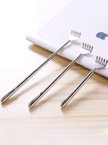 1 Rascador De Espalda Ajustable De Acero Inoxidable, Masajeador Extensible Antimordeduras Para Aliviar El Dolor De Espalda Y La Picazón. - Gris - Ver 5