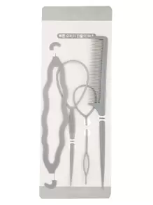 4pcs/set Women's Grey Hair Styling Tools, Suitable For Daily Use - Grey - View 2