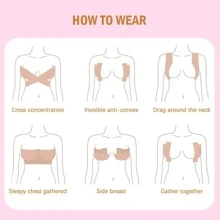 1 卷 3.8/5/7.5 厘米 * 5 米女性胸部胶带乳头遮瑕聚拢文胸紧身 3 种颜色粘性隐形乳房提升胶带 - 黑色 - 查看 6