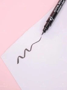 Double-Ended, Fine-Tip Eyeliner With Flower Stamp - Black - View 5