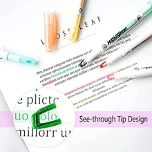 6pcs Clear View Tip Soft Light Highlighter Pens, For Students Study School Office - Multicolor - View 6