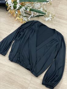 Plus Size Blouses - màu đen - Xem 1