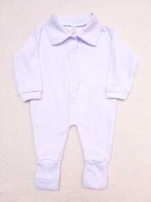 Baby Boy's Romper (Suedine) Assorted Colors - White - View 2
