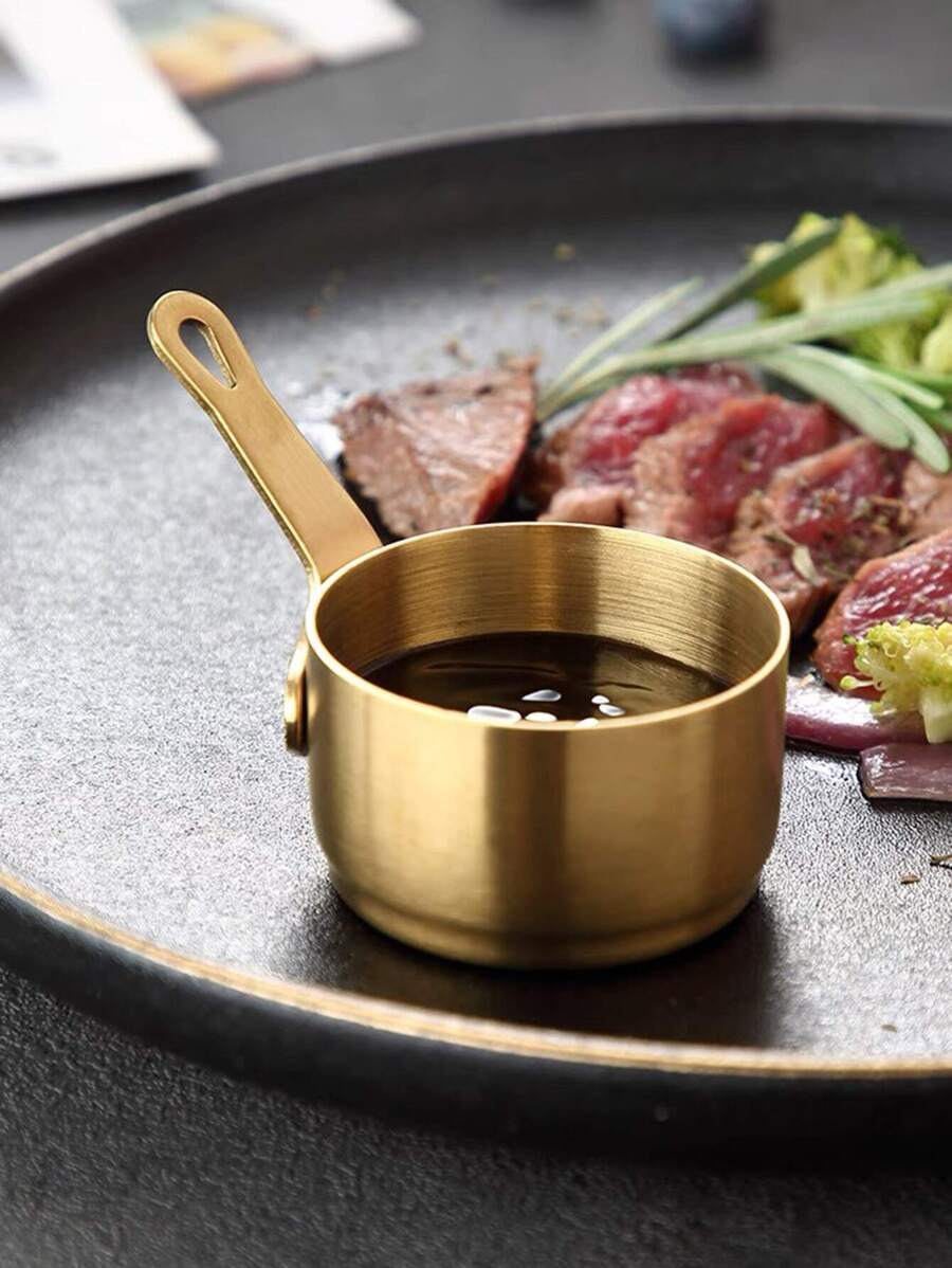 1入組不銹鋼醬杯子帶手柄