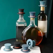 1個創意矽膠酒瓶塞,適用於紅酒、香檳、氣泡酒、烈酒、果汁等。