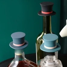 1個創意矽膠酒瓶塞,適用於紅酒、香檳、氣泡酒、烈酒、果汁等。