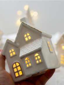 1pc Ceramic House Decorative Ornament For Christmas Decoration - large villa - View 7