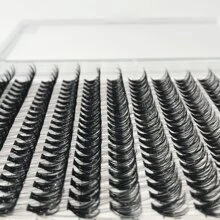 AOAT 30入組0.05mm粗度個人假睫毛,混合長度(9-16mm),280根揉搓,d卷度 - 黑色 - 查看 4