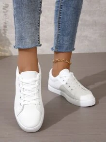 Women Casual Sport Shoes New Fashion Sneakers Vulcanized Shoes (Note: The Shoes Run Small, Wide Toe Box And Wide Feet, It Is Recommended To Buy One Size Larger)