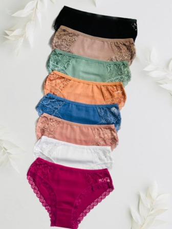 4 pzs bragas c/encaje