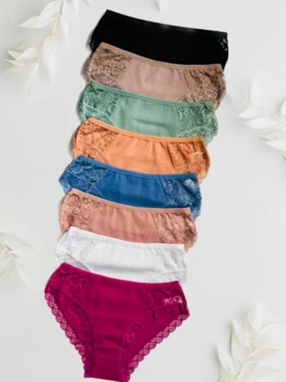 4 pzs bragas c/encaje