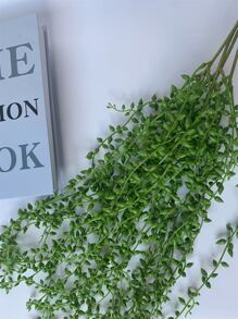 1 pieza Planta artificial trepadora de 55cm con hojas verdes realistas, decoración de pared, regalo para el Día de San Valentín, cumpleaños, graduación, decoración de jardín, planta exterior, jardinería, flores falsas