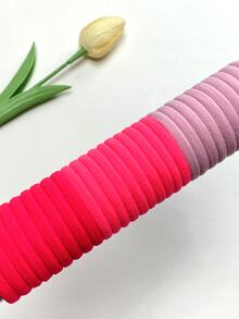 60 women's leather band tied ponytail elastic hair tie - Multicolor - View 4