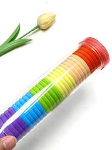 60 women's leather band tied ponytail elastic hair tie - Multicolor - View 2