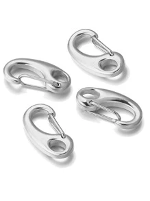 2 Miếng Vàng Thép không gỉ Kẹp tôm  Dây chuyền Móc Chuỗi Kết nối Làm vòng tay DIY Đồ trang sức Quân nhu Phụ kiện - Nhiều màu - Xem 5