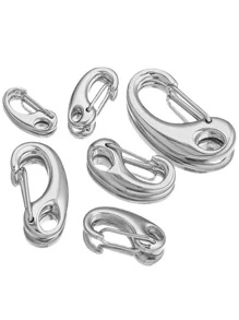 2 Miếng Vàng Thép không gỉ Kẹp tôm  Dây chuyền Móc Chuỗi Kết nối Làm vòng tay DIY Đồ trang sức Quân nhu Phụ kiện - Nhiều màu - Xem 6