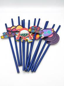Creative Party Drinking Straws - Blue - View 2