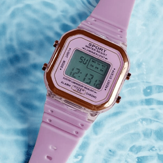 1 Pieza Correa De Silicona Con Led, Reloj Deportivo Y De Ocio Multifunción Con Cronometro, Calendario, Display De Semana, Alarma, A Prueba De Agua Y Función De Luz Nocturna Para Hombres, Mujeres Y Estudiantes