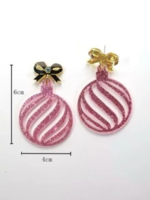 New Arrival Fashionable Christmas Ball Pendant With Acrylic Mirror & Glitter Plate - Christmas Balls - View 4