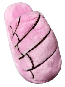 pantuflas de peluche con forma de conchas de pan "pantuconchas - Rosa - Ver 3