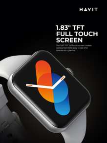 Havit M9035 Grey 1.83" Smartwatch Luxury Fitness Sports Waterproof Smart Watch For Android And Ios Phones - Grey - View 1