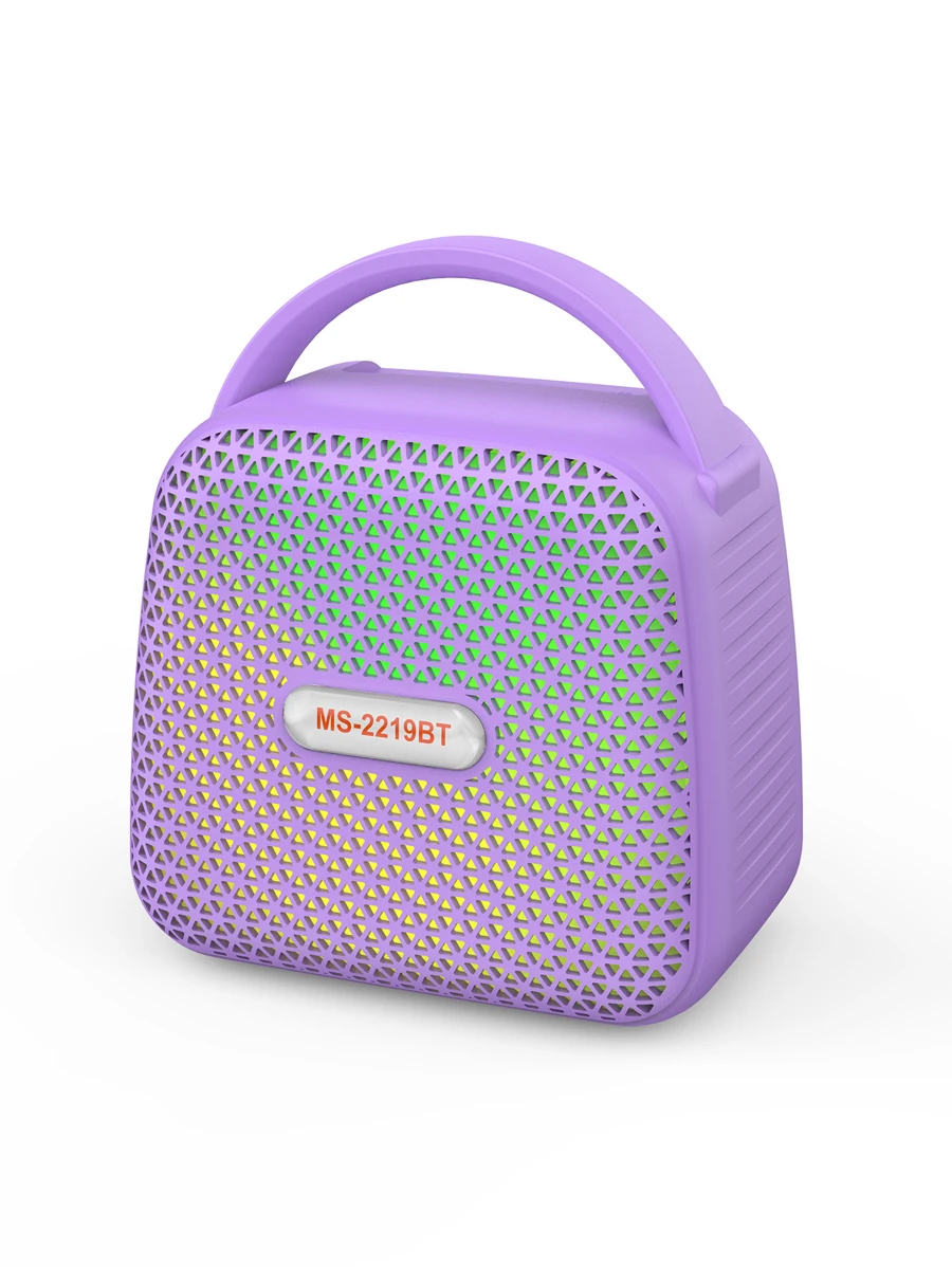 1 PC MS-2219BT Portable Wireless Speaker Portable Home Audio - Purple - View 1