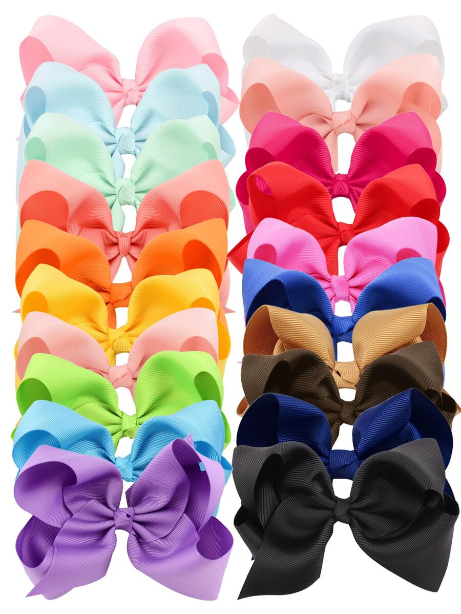 20 piezas de clips para cabello de burbuja floral multicolor para niñas - Multicolor - Ver 1