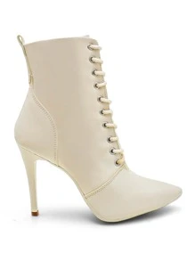 Women Fashion Boots - Màu be - Xem 3